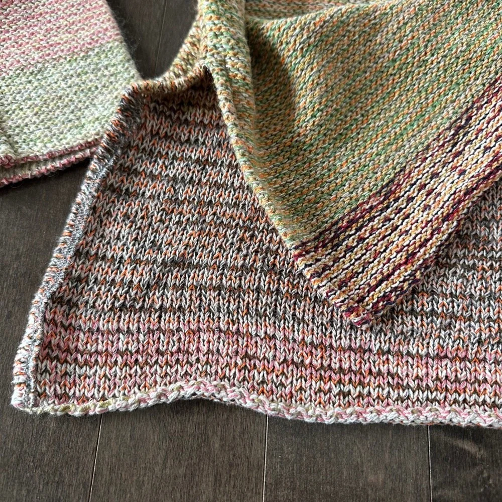 Relais Anthropolgie Colorful Knit Sweater Boho Artistic Rainbow Made in USA XS - Picture 5 of 9